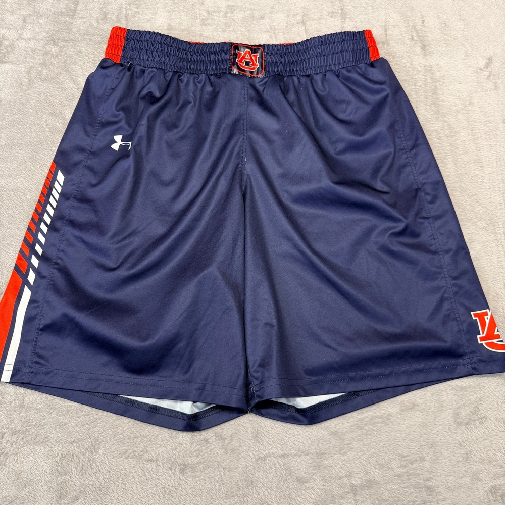 Under Armour Auburn Tigers HeatGear Athletic Shorts Youth XL Navy Blue‎ NCAA